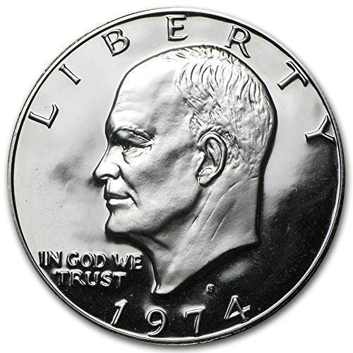 1974 S Kanıtı Eisenhower %40 Gümüş Dolar (Ike) $1 DCAM ABD Darphanesi