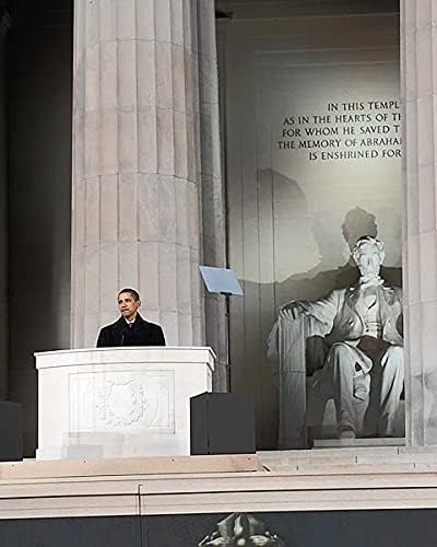 Barack Obama Lincoln Anıtı'nda Konuşuyor 11x14 Gümüş Halide Fotoğraf Baskısı