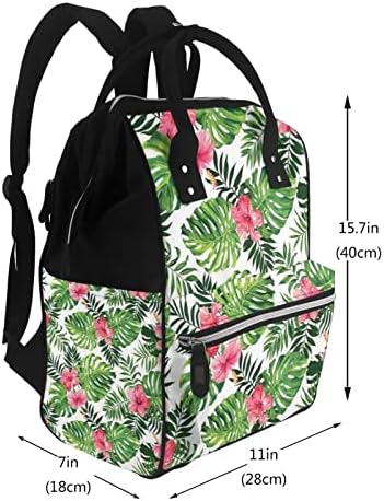 ASEELO Tropikal Yapraklar Çok Fonksiyonlu sırt çantası Mumya Sırt Çantası Laptop Sırt Çantası Sırt Çantası Seyahat
