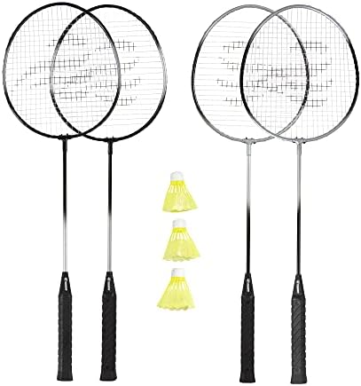 Triumph Sports 4 Raketli, 3 Raketli ve 1 Taşıma Çantalı 4 Oyunculu Badminton Seti, Siyah (35-7119-2)