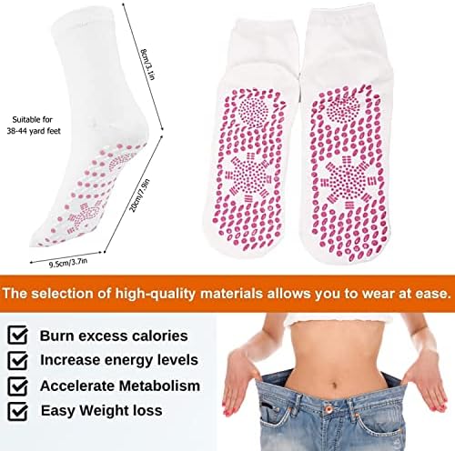 VAOSWUSA Turmalin Zayıflama Sağlık Çorabı Bir Çift kendinden ısıtmalı çorap, Turmalin Akupunktur Çorapları, Turmalin
