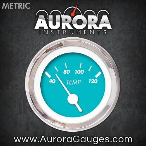 Aurora Aletleri 4856 Marker Aqua Metrik Su Sıcaklık Göstergesi (Beyaz Vintage İğneler, Krom Trim Yüzük, stil Kiti
