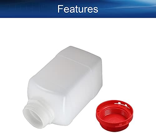 Bettomshin 1 Adet geniş ağız Reaktif şişesi, 1200 ml PE plastik sıvı sızdırmazlık şişesi, kare ışık konteyner Lab