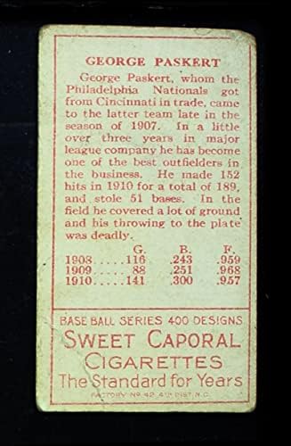 1911 T205 George Paskert Philadelphia Phillies (Beyzbol Kartı) ADİL Phillies
