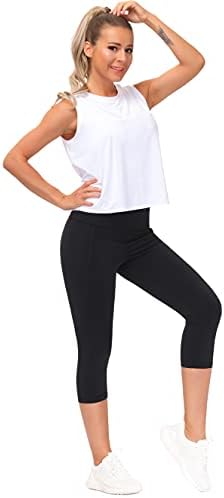 SPOR SALONU İNSANLAR Womens ' Yoga pantolon yüksek Bel cep Karın kontrolü ile