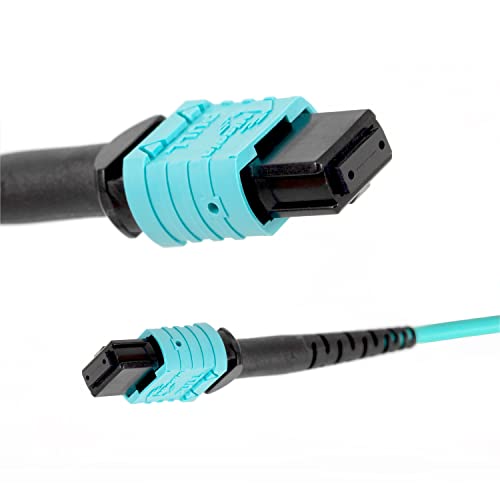 Karono 50ft/15M MPO - MPO 12 Fiber Kablo, Dişi / Dişi, 40g MPO OM3 Çok Modlu, QSFP+Alıcı-Vericiler için B Tipi Polarite