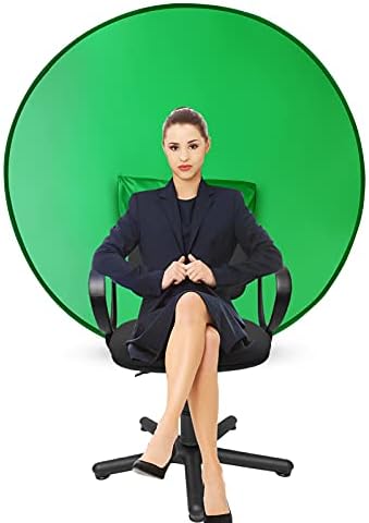 CoosBonfik Taşınabilir Yeşil Ekran Zemin (56), Katlanabilir Webcam Arka Plan, Sandalye için Yeşil Ekran, Chroma Key
