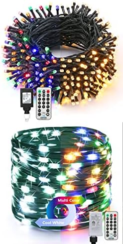 BrizLabs renk değiştiren noel ışıkları , 115ft 300 LED noel dize ışıkları + Noel ağacı ışıkları, 98ft 300 LED renk