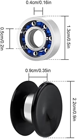 20 Paket Fidget Spinner Rulman ve Kapak Değiştirme Seti, Krom Çelik Rulman Topları, Yüksek Hızlı 13mm x 7mm x 4mm