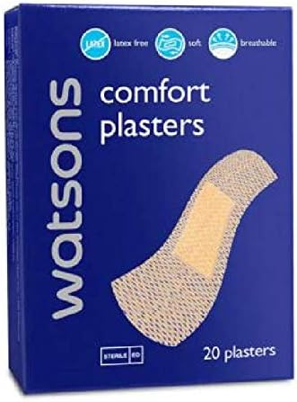 WATSONS Comfort Plaster 20'ler-Nefes Alabilir, Suya Dayanıklı, Doğal İyileşme Sürecini kolaylaştırmak için Yaraları