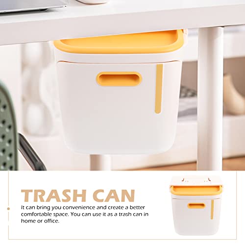 Alipis 2 pcsbox Ev Mini Çöp Sepeti Masası Plastik Saklama için Uzaktan Sarımsı Can Banyo Konteyner Masaüstü Kabine