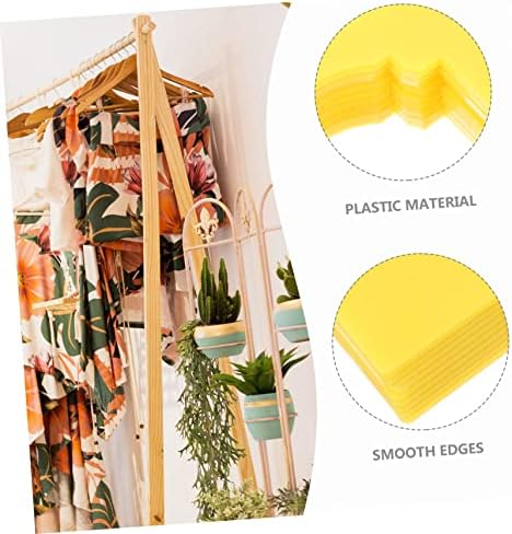 Zerodeko 10 adet Dolap Elbise Bölücü Giyim Plastik Kare Sarı