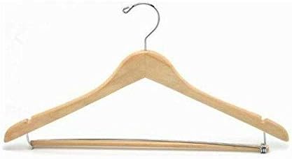 17 Konturlu Ahşap Takım Elbise w/ Kilitleme Çubuğu-50pk Servicrt Clotheshanger Askıları Elbise Askıları Elbise Askıları