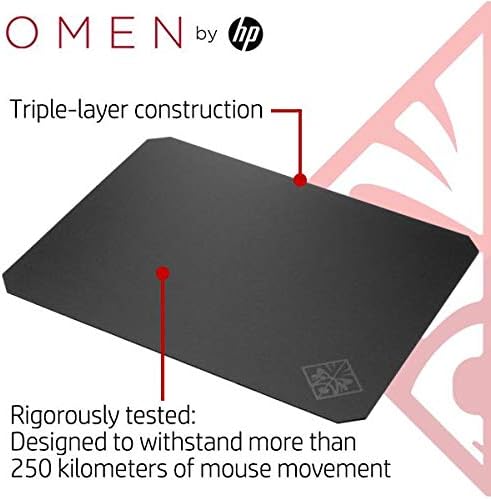 HP OMEN 8BC52AA Vektör Temel RGB Oyun Kablolu Fare ile OMEN Oyun Mousepad 200 Combo, Siyah, M (8BC52AA + 2VP01AA)