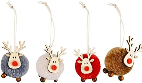 POYURA Noel Malzemeleri, Parti Decoratiost, Noel Geyik Süslemeleri Mini Keçe Geyik Kolye Süsler Noel Ağacı asılı dekorlar