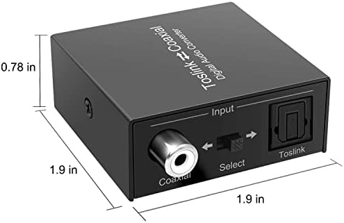 Optik Koaksiyel veya Koaksiyel Optik Dijital ses dönüştürücü Adaptör, Çift Yönlü Dijital Koaksiyel/SPDIF Optik (Toslink)
