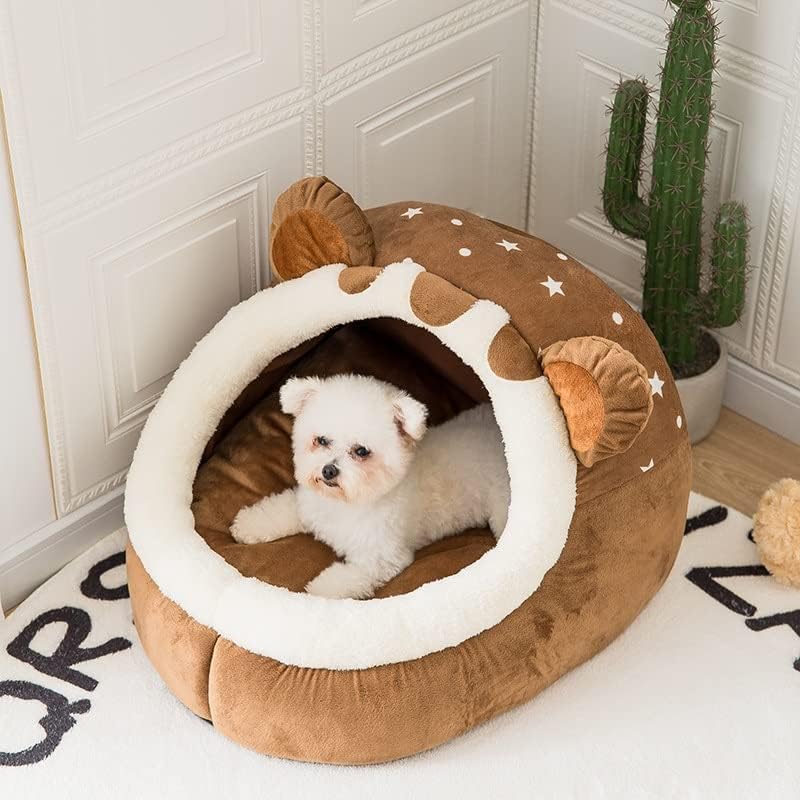 WXBDD Kış köpek yatağı kendinden ısınma köpek evi Rahat Kedi Uyku Çadır Mağara yatak Kapalı Yavru Yuva kulübesi kulübe