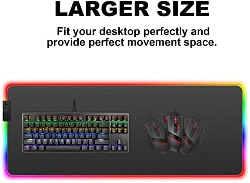 Fare altlığı RGB Büyük Mouse Pad Tel Oyun LED Aydınlatmalı Pc oyun bilgisayarları Aydınlık Dizüstü Bilgisayar Masası