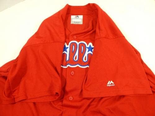 Philadelphia Phillies Yoan Antonac 80 Oyun Kullanılmış Kırmızı Forma Ext ST XL 505 - Oyun Kullanılmış MLB Formaları