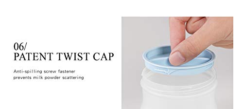 Simba Twist-Lock İstiflenebilir Süt Tozu Formülü Dağıtıcı ve Atıştırmalık Saklama Kapları, Mavi (BPA İçermez)