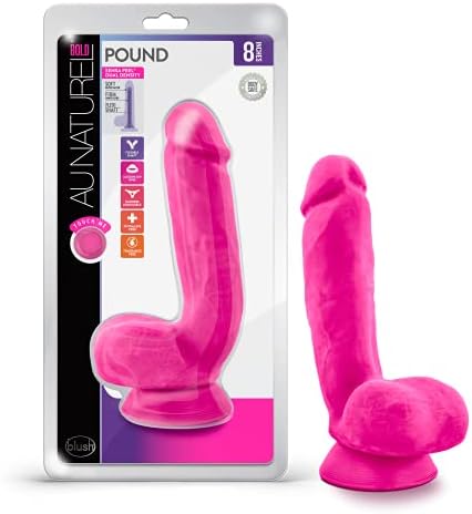 Allık Au Naturel Pound-Gerçekçi 8.5 İnç Uzun Sensa Hissediyorum Çift Yoğunluklu Yapay Penis-2 Kalın - Flexishaft Bükülebilir