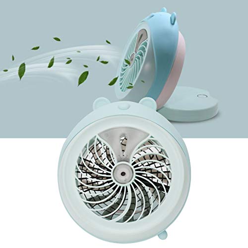 Sprey Fan, üç renk Mini Fan, 1.5 saat ev yaz için taşınabilir USB şarj kullanın (Mavi ayı)