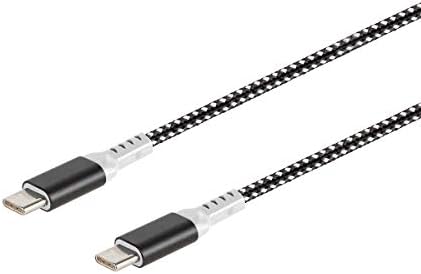 Monoprice Stealth USB 2.0 Tip-C'den Tip-C'ye Şarj ve Senkronizasyon Kablosu - 1,5 Fit-Beyaz, 5A/100W'A kadar, USB-C