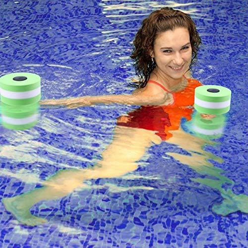 Angoily Sucul Egzersiz Dambılleri 2'li Set, Su Aerobik ve Havuz Egzersizi için Su Dambılleri, Köpük Dambıl Havuzu