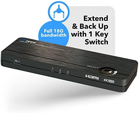 OREİ 4K 3 Portlu 3x1 HDMI KVM Anahtarı, Birden Fazla Cihazı Paylaşın, PC, Bilgisayar, Telefon, Tek Ekran Monitörde