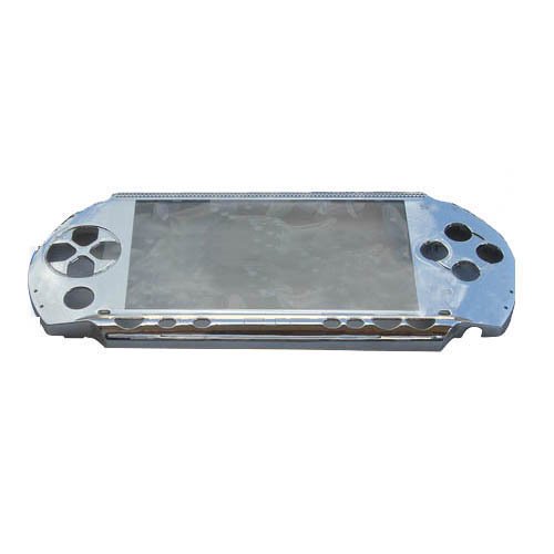 Sony PSP 1000 için Gümüş Gümüş Ön Yüz Plakası Yüz Plakası