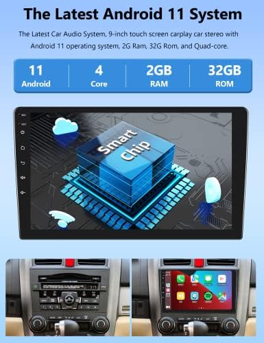 kablosuz CarPlay Android Auto ile 9 inç Android Araba Stereo Çift Din, Yedekleme Kamera GPS Navigasyon, WiFi, Bluetooth,