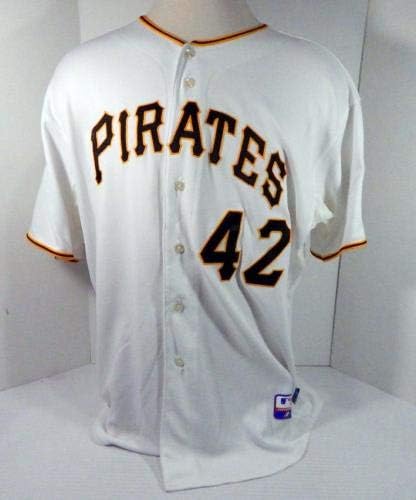 Pittsburgh Pirates 54 42 Oyun Yayınlanan Beyaz Forma Jackie Robinson Günü - Oyun Kullanılmış MLB Formaları