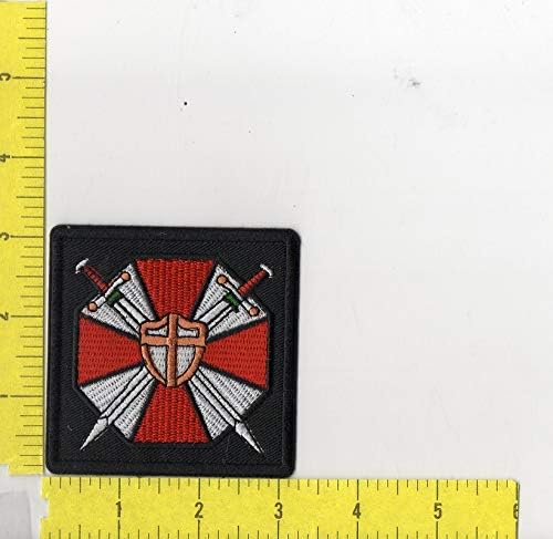 Resident Evil Umbrella Corporation Çapraz Kılıç 3 x 3 Logo Demir on Patch sm