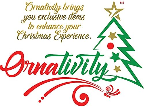Ornativity Beyaz Altın Ağacı Topper-Noel Altın 3D Glitter Yıldız Süs Treetop Dekorasyon