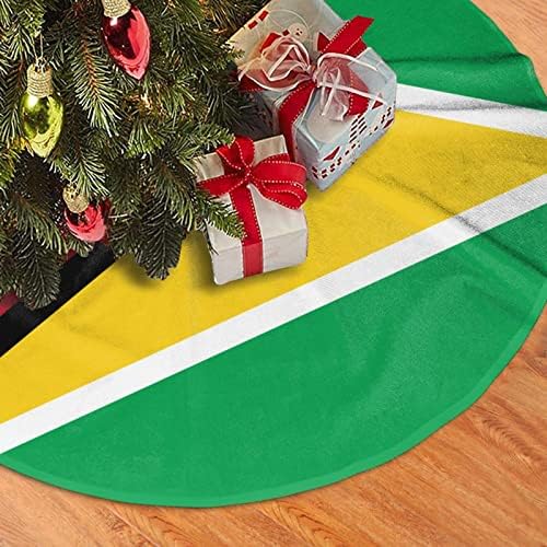 Noel Ağacı Etek, 30-48 İnç Bayrak Guyana Ağacı Mat Noel Süslemeleri için Tatil Parti Süsler