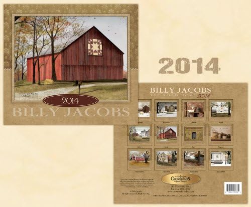 Takvim 2014-Billy Jacobs-İlkel Rustik Americana Country Yaşam Sahneleri Duvar Takvimi