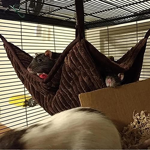DHDM Çift Ranza Hamster Hamak Asılı Kobay Şeker Planör Gelincik yatak Yuva Kafes Salıncak Oyuncaklar (Renk : D)