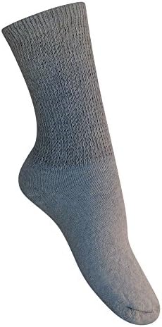 Diyabetik Erkek Mürettebat Çorapları (3'lü Paket), Gri, ABD'de Üretilmiştir (King Size 13-15 (11,5 ve Üzeri Ayakkabı