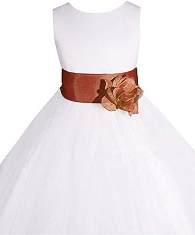Ücretsiz Saç Yay abd'de Yapılan 2-16 Yıl Çiçek Kız Communion Pageant Paskalya düğün elbisesi