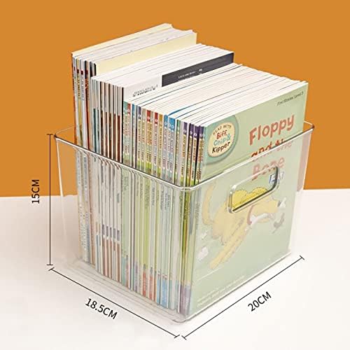 Anncus Şeffaf Plastik Kitap saklama kutusu Masaüstü Kırtasiye Tutucu Çeşitli Eşyalar Organizatör Taşınabilir Kitap
