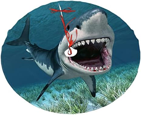 Noel Ağacı Etek Okyanus Köpekbalığı Noel Peluş Ağacı Etek 48 İnç Dantel Up Noel Dekorasyon için