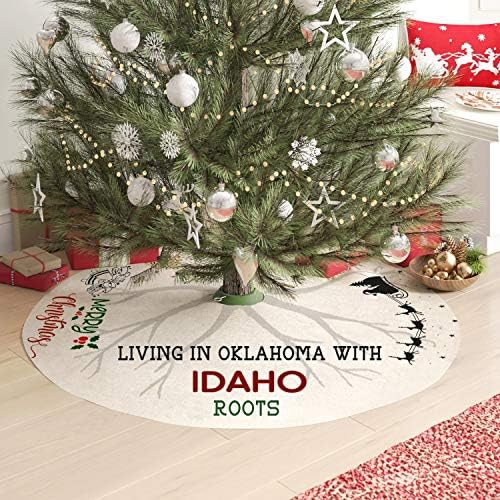 Annem Ve Ben Noel Ağacı Etek 44 İnç - Idaho Kökleri ile Oklahoma'da Yaşamak-Uzun Mesafe Noel Süsleri Kapalı Açık,