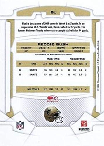 2008 Yaprak Çaylaklar ve Yıldızlar 61 Reggie Bush NM-MT New Orleans Saints Resmi NFL Futbol Ticaret Kartı